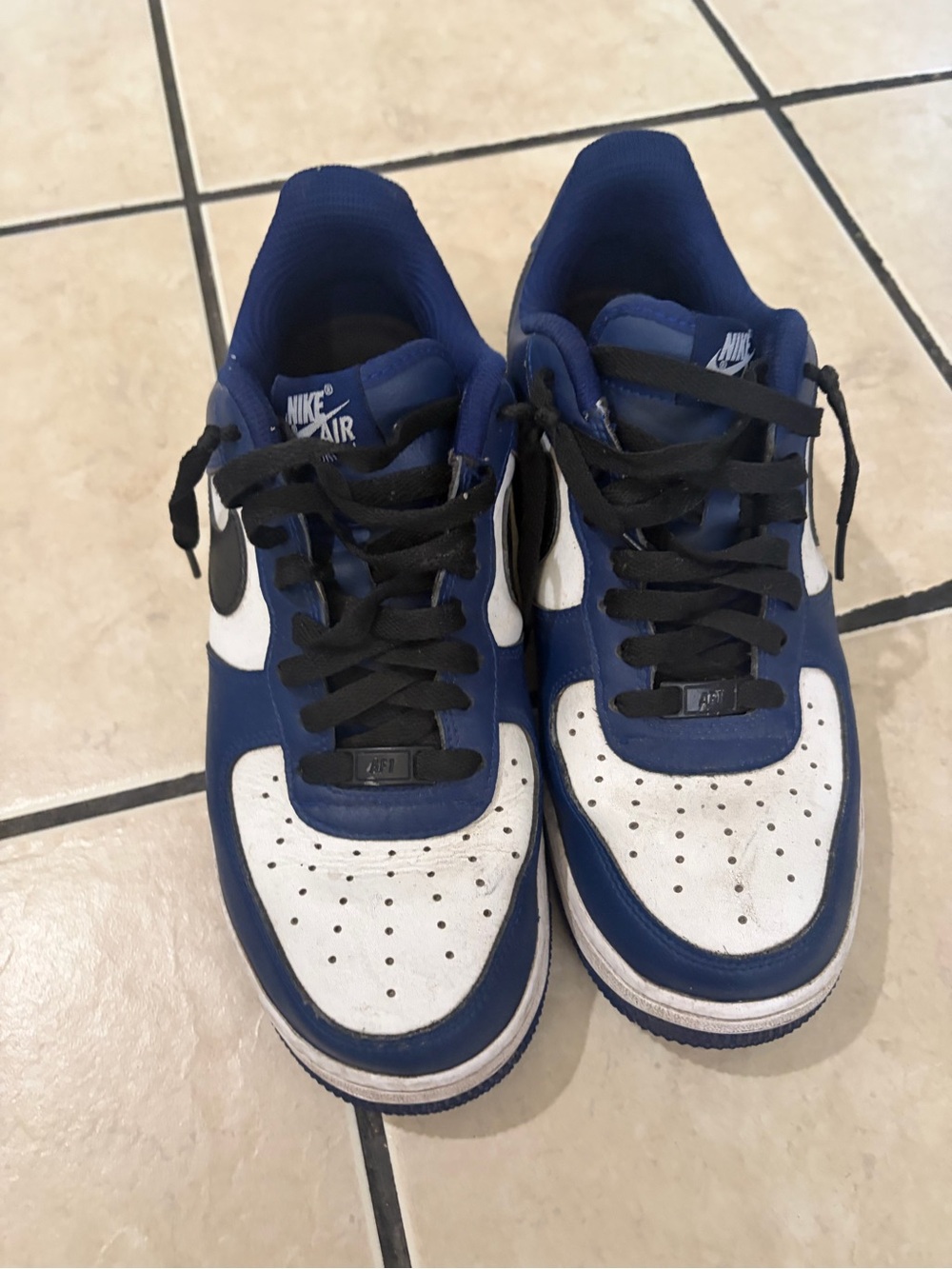 Nike Low Top Sneakers - Navy Blue & White